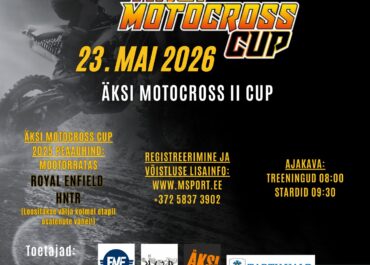 Äksi Motocross Cupi 2. etapp toimub juba sel laupäeval!