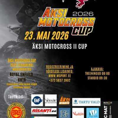 Äksi Motocross Cupi 2. etapp toimub juba sel laupäeval!