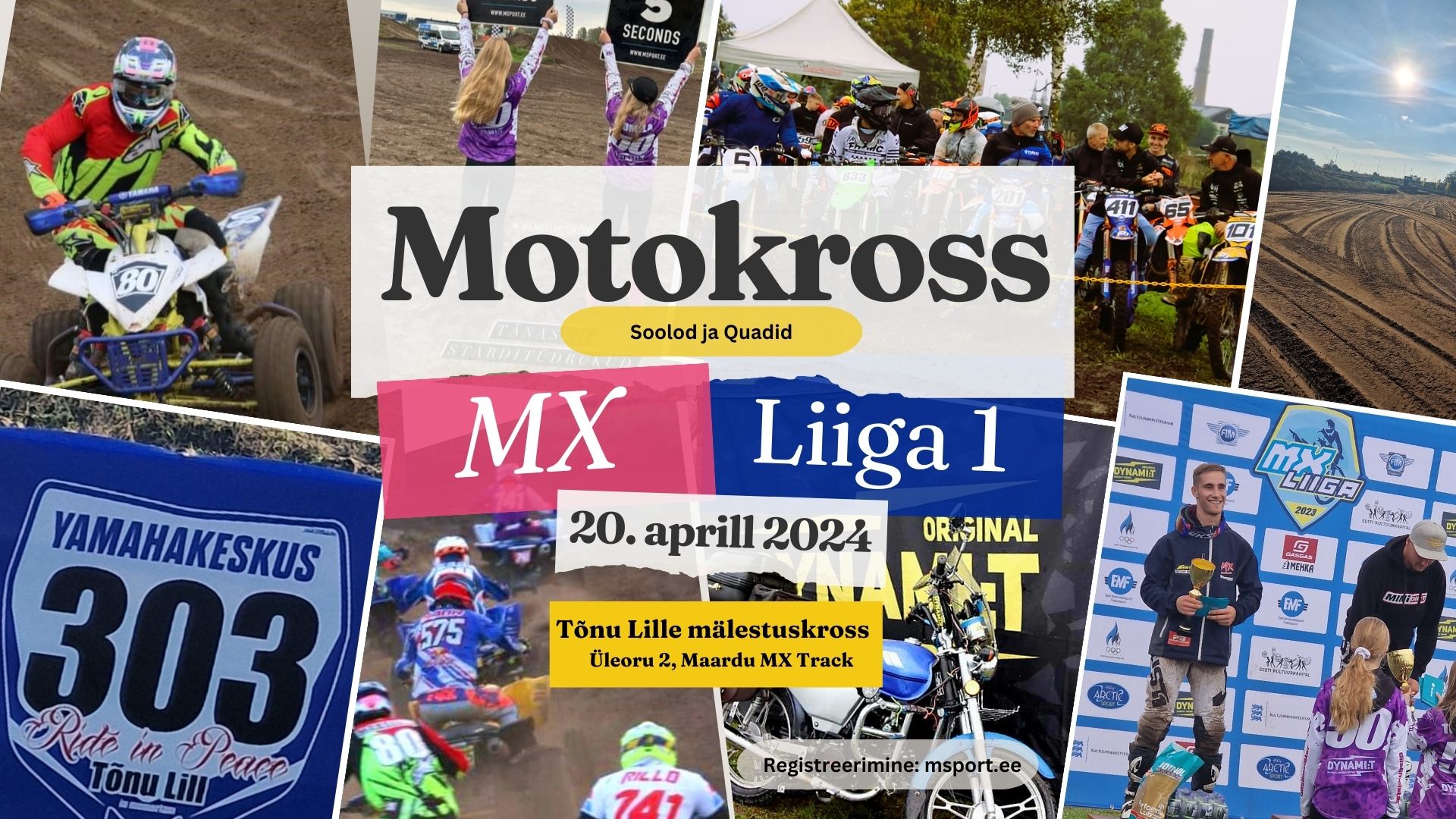 Laupäeval, 20. aprillil toimub harrastajate karikasarja MX Liiga ava-etapp ja Tõnu Lille mälestuskross Maardus.