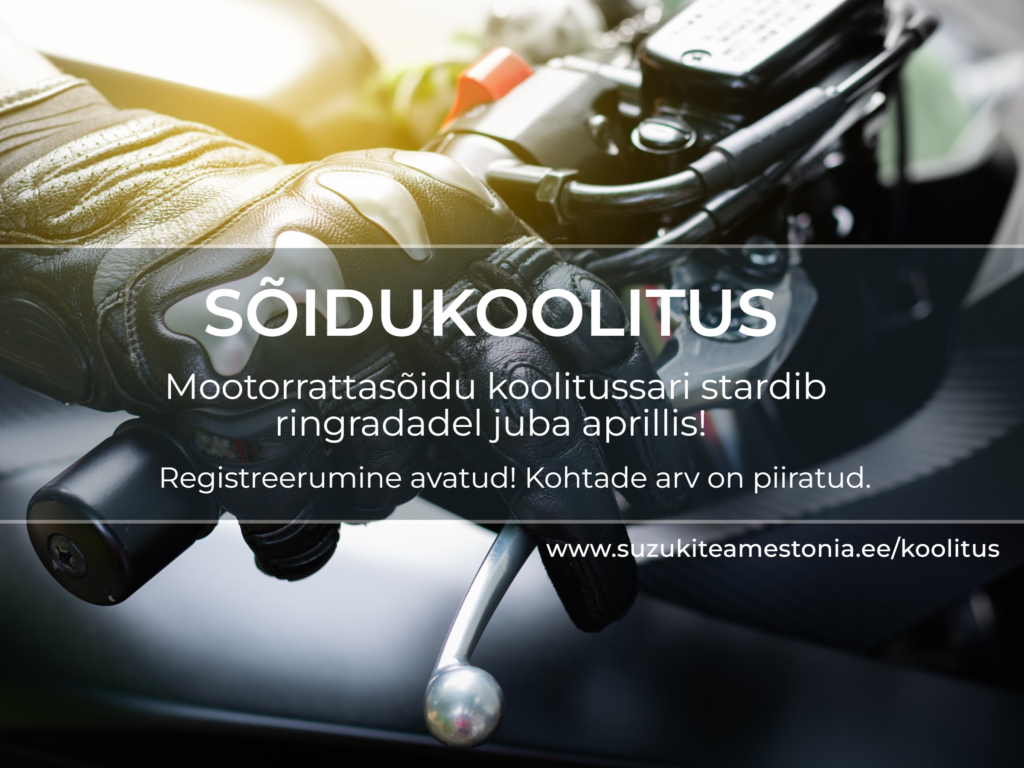 Suzuki Team Estonia alustab aprillis mootorrattasõidu koolitussarjaga. Ringradadel toimuv kursus pakub baaskoolitust ohutuks mootorrattasõiduks ja annab põhjali
